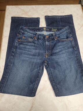 7 For All Mankind Kimmie Bootcut Jeans Size 27 Mid Rise Medium Wash Denim